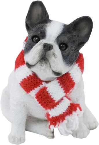 Miniatura 4 de Sandicast Escultura de bulldog francés de tamaño pequeño, sentado