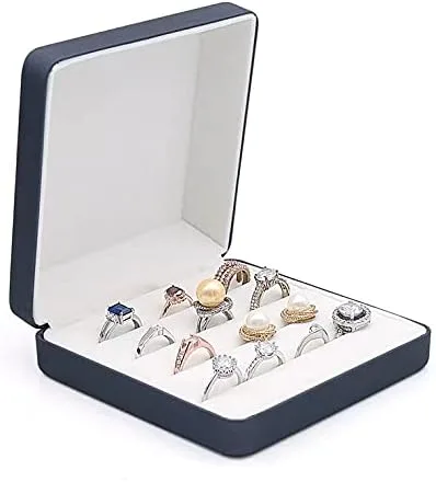 Miniatura 3 de Caja organizadora de anillos pequeños, estuche portátil para joyas, bandeja de almacenamiento de anillos moderna para mujeres, niñas para viajes