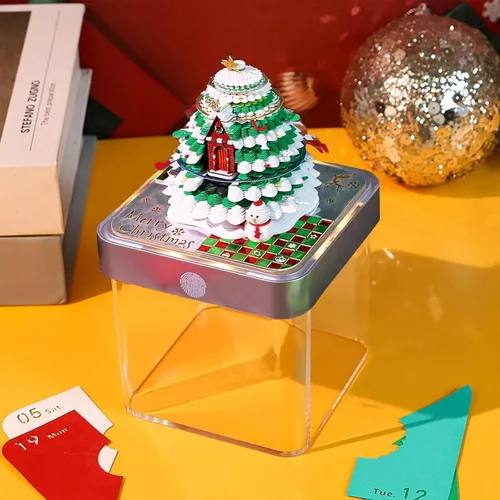 Miniatura 4 de Calendario 3D 2026, Calendario de Escritorio 2026, Bloc de Notas de Arte en Papel 3D Desmontable con Luces LED, Calendarios de Notas 3D Creativo