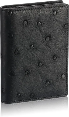 Miniatura 31 de Funda de piel para tarjetas de visita para hombres y mujeres, piel de becerro italiana Café