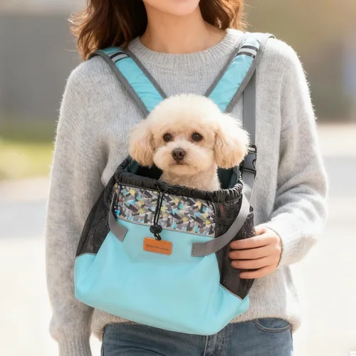 Miniatura 2 de Cinf Transportador para perros extra pequeño ajustable en la parte delantera y trasera, mochila de viaje para razas de taza de té de 2 a 4 libras