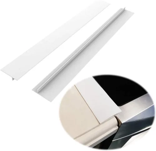 Fundas de silicona para huecos para encimera de cocina, resistentes al calor, no pegajosas, sellos de relleno entre encimera, estufa, horno, Blanco