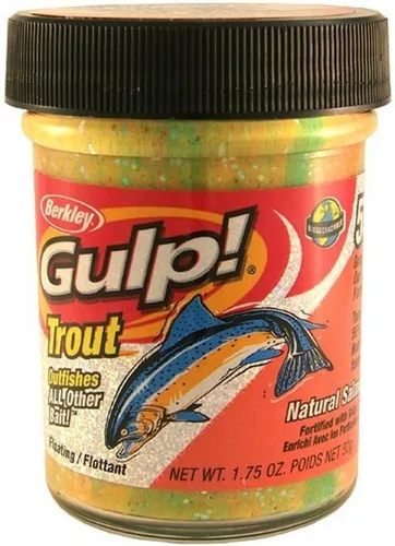 Miniatura 12 de Berkley Gulp! Masa de cebo para pesca de trucha chunky chartreuse
