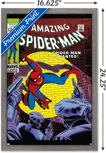 Miniatura 3 de Marvel Comics Amazing Spider-Man #70 - Póster de pared, 22.4 pulgadas de largo x 14.7 pulgadas de ancho, versión enmarcada de madera de granero