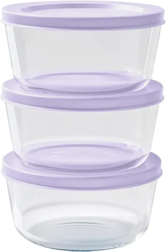 Miniatura 20 de Juego de 8 recipientes de vidrio para almacenamiento de alimentos (4 recipientes + 4 tapas sin BPA), 6.5 tazas, a prueba de fugas, aptos