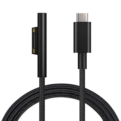 Sisyphy Surface Connect to USB C Cable de carga trenzado de nailon de 6 pies, compatible con Microsoft Surface Pro 11/10/7/6/5/4/3 Go3/2/1