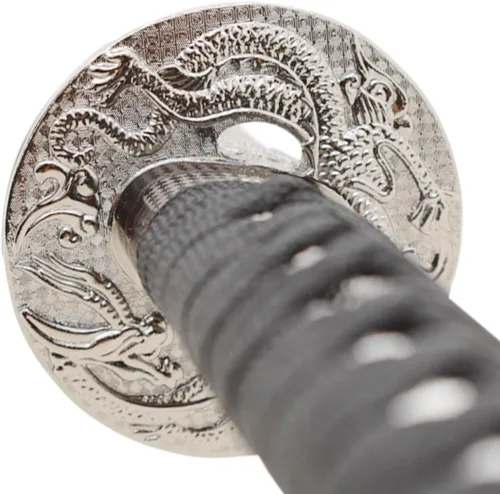 Miniatura 4 de MASTER USA - Espada Katana tallada a mano con código Samurai Bushido en vaina, acero 1045, 41.5 pulgadas en total, incluye soporte de exhibición