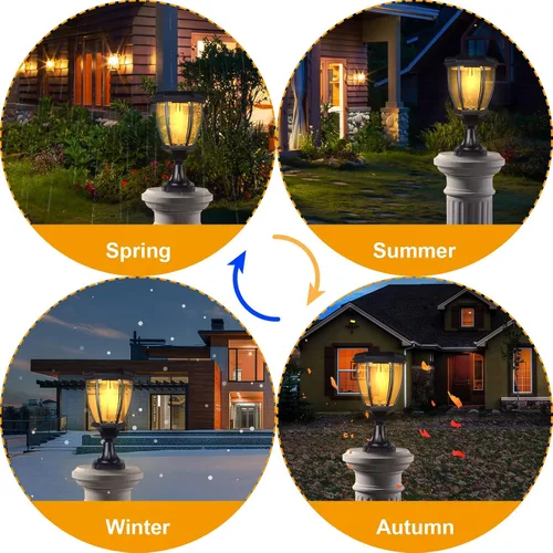Miniatura 2 de Kendal Luces solares para postes al aire libre, valla impermeable, luz LED de pilar de energía solar, luces solares para postes de cubierta