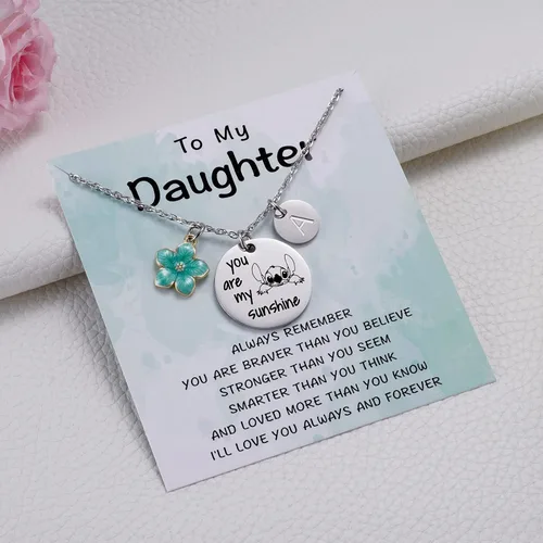 Miniatura 3 de MIXJOY Collar y tarjeta de felicitación con texto en inglés "You are My Sunshine", regalo de Navidad para niñas pequeñas, sobrina, hija, nieta