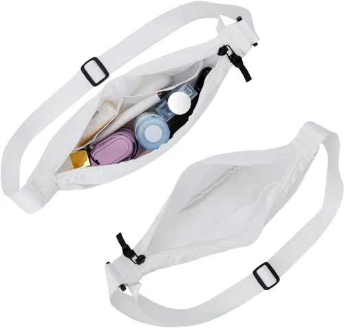 Miniatura 6 de WESTBRONCO Riñoneras para mujeres y hombres, bolsa para cinturón con bolsillos con cremallera, riñoneras modernas, bolsas cruzadas ligeras de 1