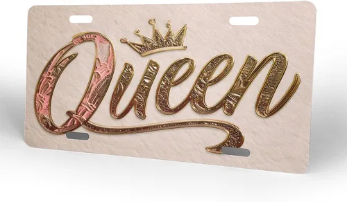 Miniatura 46 de Placa de matrícula de caballo corriendo para el frente del auto con 4 agujeros, divertida, de aluminio, metálica para accesorio de auto, etiqueta