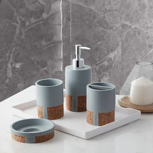Miniatura 73 de Sweet Home Collection - Colección de accesorios de baño, diseños únicos decorativos y hermosos para decoración de baño, dispensador de loción/jabón