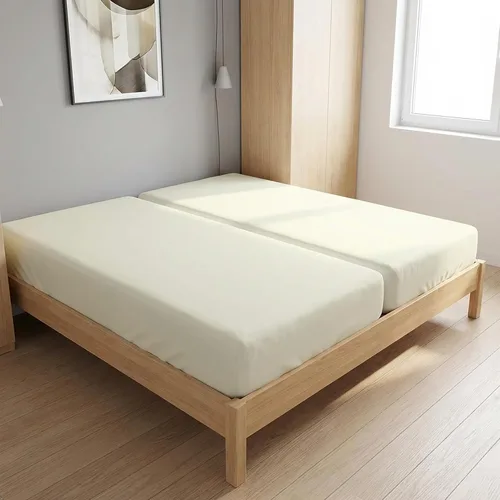 Miniatura 26 de Sábana bajera flexible de tamaño King para cama de número de sueño, 1 pieza, sábana bajera de media división tamaño King – Desglose de 34 pulgadas