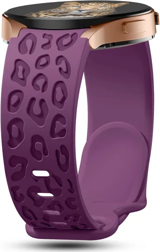 Miniatura 16 de Bandas grabadas sin huecos con diseño de leopardo compatibles con Samsung Galaxy Watch 6/5/4 Band 40mm 44mm, Watch 6 47mm 43mm, 5 Pro 45mm, Watch 4
