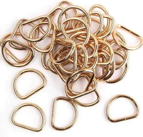 Miniatura 8 de JWBIZ Paquete de 50 anillos en D de metal resistentes extra gruesos de 0.150 in de grosor para coser llaveros, cinturones y correa de perro Plata