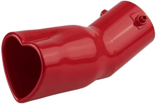 Miniatura 10 de Punta de escape de entrada de 2.5 pulgadas, punta de escape con forma de corazón cromado de acero inoxidable, silenciador de escape universal