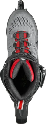 Miniatura 5 de Rollerblade Macroblade 84 Patines en línea para hombre, color gris oscuro y rojo, patines en línea de rendimiento