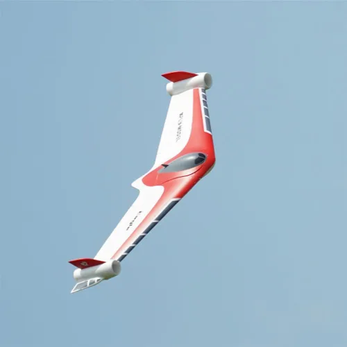 Miniatura 2 de Eagle Twin 1.575 in EDF Flying Wing con Gyro RC Avión RC Racing Avión PNP (transmisor, receptor o batería no incluida) (rojo)
