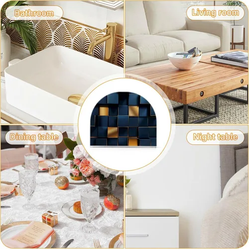 Miniatura 8 de Black and Gold Style Acrylic Napkin Holder for Outdoor, Dining, Freestanding Table Napkin Dispenser for Home Decor for Bathroom, Restaurant