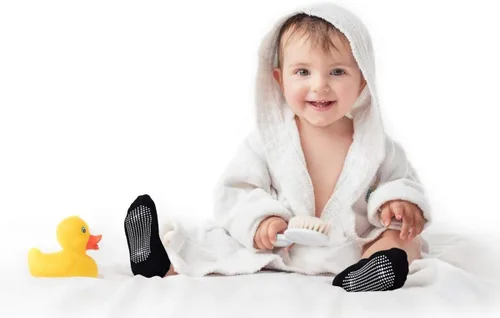 Miniatura 7 de Calcetines para niños pequeños, 12 pares de calcetines antideslizantes para niños y niñas, calcetines de algodón para niños de 1 a 3 años