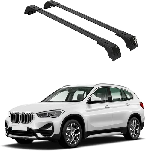 Miniatura 23 de ERKUL Barras transversales de techo para BMW X1 F48 2016-2022 Barras transversales de aluminio con cerradura antirrobo para el techo Compatible