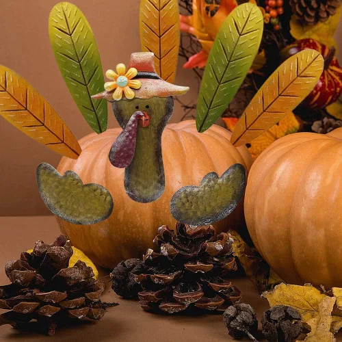 Miniatura 4 de FORUP Kit de fabricación de pavos de calabaza de Acción de Gracias, kit de decoración de pavo para otoño, cosecha de otoño, decoración de temporada