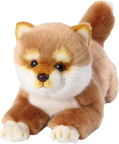 CU-MATE Akita - Juguete de peluche para perro, realista y realista, suave, hecho a mano, para mentir, regalo para niños y niñas