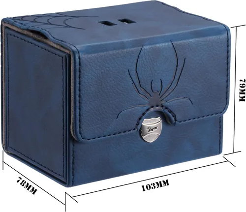 Miniatura 2 de Zoopin - Caja de cuero con contador de vida giratorio integrado (azul)