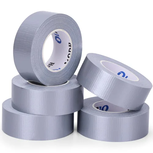 Oleitodh Paquete de 4 cintas adhesivas de color gris plateado resistente, 60 yardas x 2 pulgadas, fuerte, flexible, sin residuos, para todo tipo de