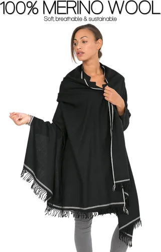 Miniatura 5 de likemary Chales y envolturas de pashmina para mujer, bufanda de manta de viaje, abrigo de lana cálido y grande, regalo hecho a mano