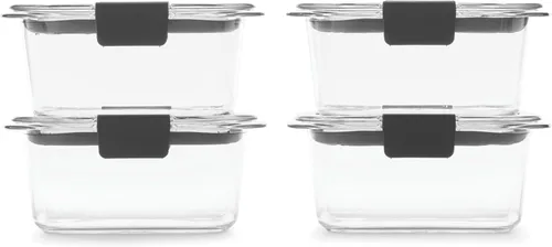 Miniatura 2 de Rubbermaid Brilliance - Recipientes herméticos para almacenamiento de alimentos sin BPA con tapas, juego de 4 (4.7 tazas), ideales para almuerzo