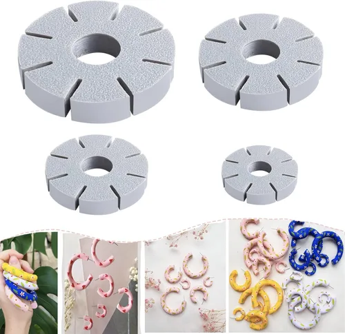 Miniatura 7 de Cortadores de arcilla de pétalos de flores, para hacer aretes, 1 molde de arcilla polimérica de prensa de pétalos, cortadores para fabricación