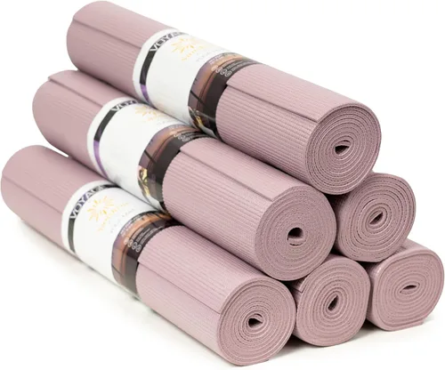 Miniatura 22 de Voyage - Tapete de yoga a granel, paquete de 6, 72 x 24 pulgadas, esterillas de yoga profesionales para estudio y gimnasio, 0.197 in de grosor, Azul