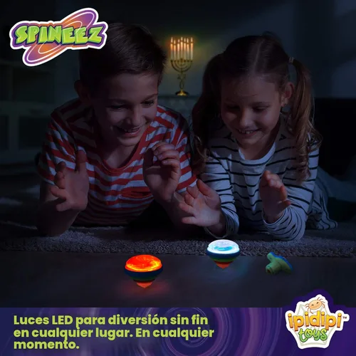 Miniatura 5 de IPIDIPI TOYS Spineez - Paquete de 12 juguetes giratorios LED para niños, ideales para rellenar calcetines navideños para niños, recuerdos de fiesta