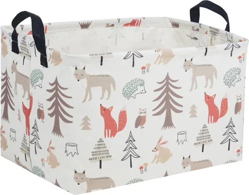 Miniatura 29 de Essme Cestas Rectangulares para Niños Cestas para Niños, Contenedores de Almacenamiento de Animales con Asas para Decoración de Habitación de Niños