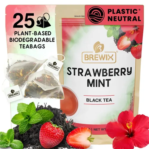 Miniatura 16 de BREWIX, Bedtime Blossom - Té suelto de hierbas (más de 50 tazas) sin cafeína y totalmente natural Mezcla relajante floral nocturna Rooibos