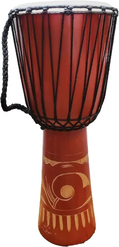 Miniatura 31 de Djembe Drum Carved Bongo música de inspiración africana también una idea única para regalar. Carver Abstract Elephant Giraffe Turtle.
