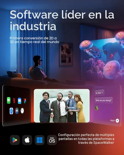 Miniatura 7 de VITURE Lentes Luma Pro XR — Pantalla ultra afilada de 152 pulgadas, 1200p 120 Hz, FOV de 52°, película electrocrómica, ajustes de miopía, audio