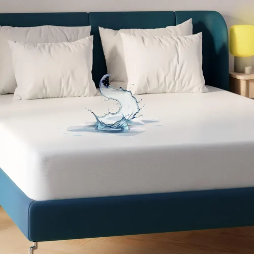Miniatura 8 de Protector impermeable de colchón tamaño Individual de 39x75 pulgadas. Transpirable, sin ruido, 8 a 20 pulgadas. Cama de microfibra cepillada ultra
