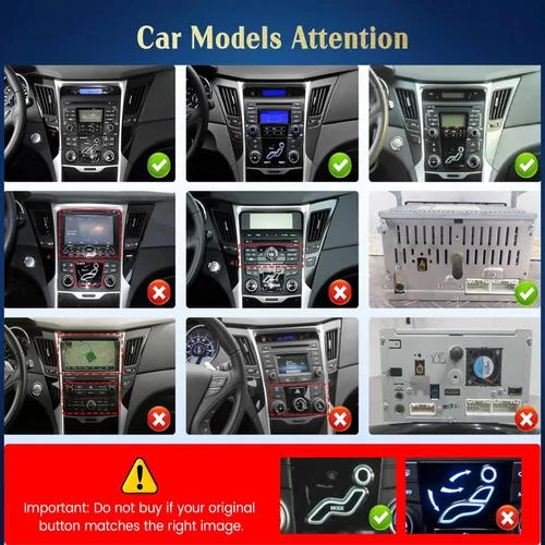 Miniatura 2 de 2+64G para 2010-2015 Hyundai Sonata Android 15 coche estéreo inalámbrico Apple CarPlay Android Auto, 9 pulgadas pantalla táctil Radio WiFi Bluetooth