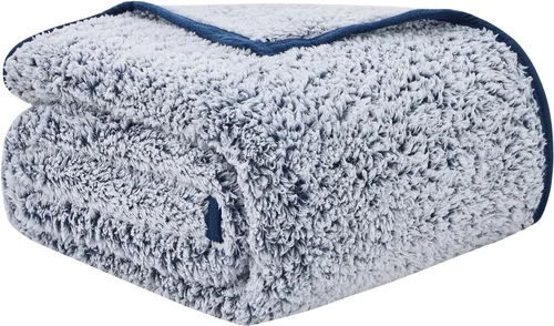 Miniatura 30 de EMME Manta de Forro Polar Sherpa Suave Reversible de Felpa Esponjosa Grande, Manta Bohemia Decorativa Cálida y Ligera para Sofá, Sillón, Dormitorio