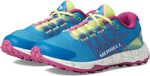 Miniatura 4 de Merrell Zapato de senderismo Moab Flight Low unisex para niños, Verde azuladoLimaFucsia