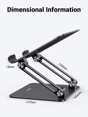 Miniatura 7 de UGREEN Soporte para Tableta para Escritorio con Doble Varilla de Soporte de Aluminio Ajustable Multi-Ángulo Accesorios de Oficina en Casa Compatible