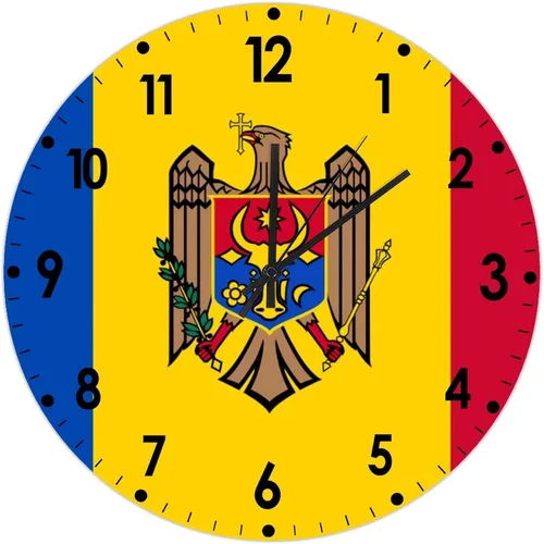 Miniatura 293 de Cheyan Reloj de pared con bandera de Canadá de 12 pulgadas, silencioso, sin tictac, de PVC, funciona con pilas, reloj redondo decorativo, regalo