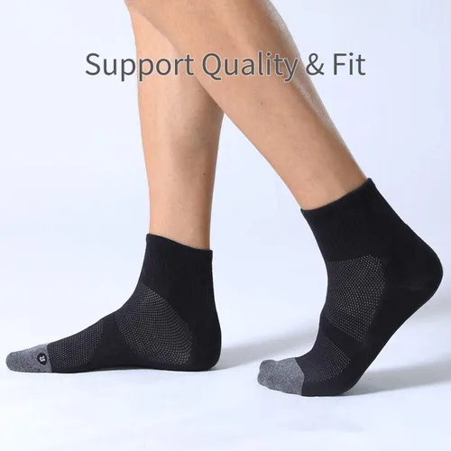 Miniatura 6 de FITRELL Paquete de 6 calcetines deportivos acolchados para hombre, calcetines deportivos para correr, 7-99-1212-15