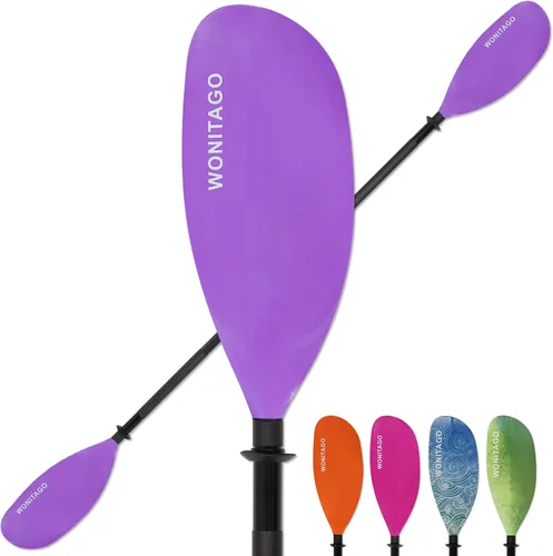 Miniatura 18 de Remos de Kayak con Eje de Aleación y Pala de PP, Remos Flotantes para Kayak, Ajustables 230-250 cm/90-98 Pulgadas, 210-230 cm/82-90 Pulgadas Verde