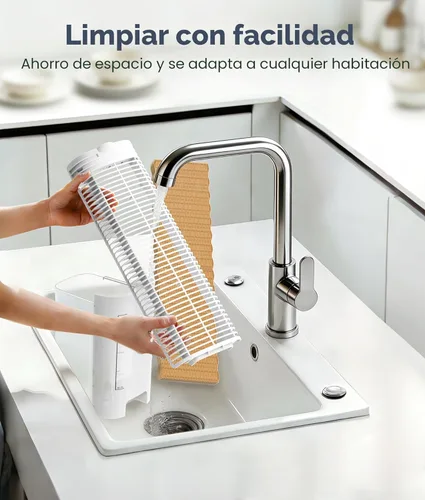 Miniatura 7 de Enfriador de aire evaporativo portátil, ventiladores de enfriamiento 3 en 1 que soplan aire frío con tanque de agua de 3 L, ventilador de torre