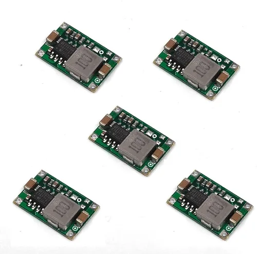 Miniatura 5 de Generic Mini MP1584EN DC-DC Convertidor Buck Módulo de Fuente de Alimentación Ajustable 24V a 12V 9V 5V 3.3V (Paquete de 5) - Verde - Conector Micro