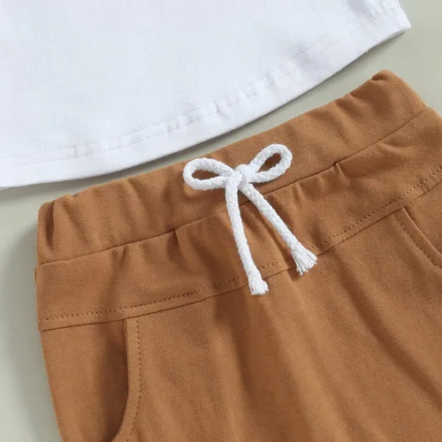 Miniatura 20 de Conjunto de camiseta de manga corta para bebé niño y niña, camiseta de manga corta, pantalones cortos casuales, ropa para recién nacidos, 6, 12, 18