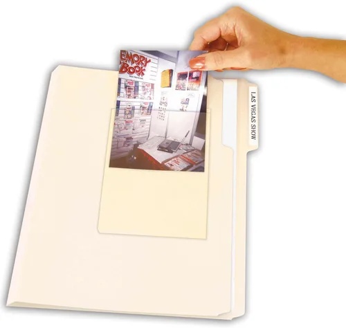 Miniatura 2 de C-Line Soportes para fotos autoadhesivos, capacidad para fotos de 3.5 x 5 y 4 x 6 pulgadas, transparente, 10 por paquete (70346)